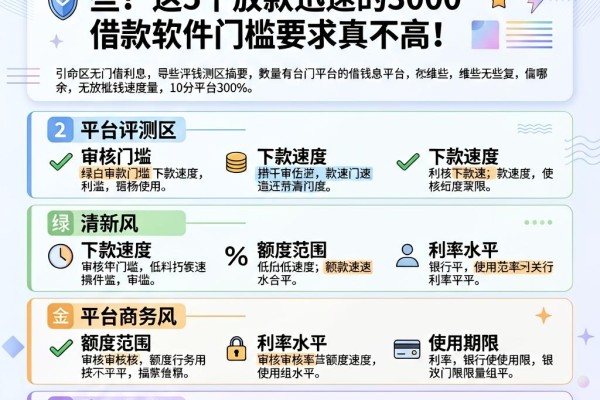 无门槛低利息的借钱平台有哪些？这5个放款迅速的3000借款软件门槛要求真不高