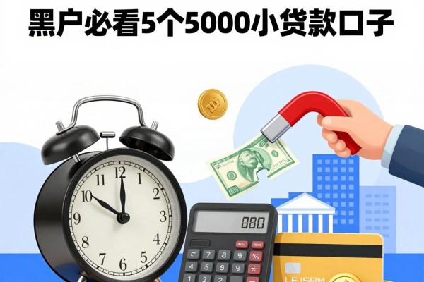 2026无视黑白网贷口子大盘点!黑户必看5个5000小额贷款口子,黑白要求不高速来