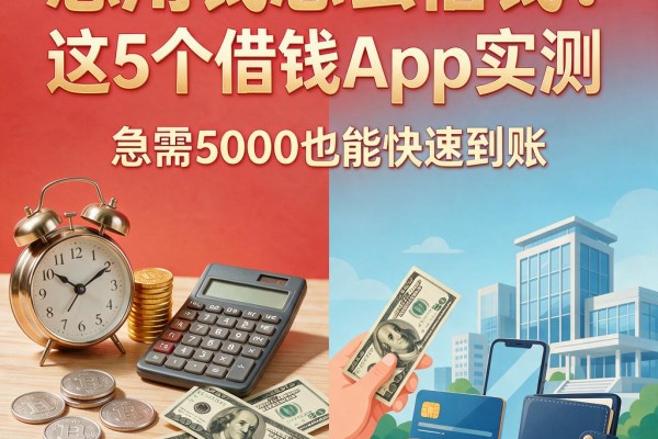 急用钱怎么借钱？这5个借钱App实测，急需5000也能快速到账
