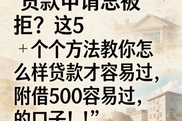 贷款申请总被拒?这5个方法教你怎么样贷款才容易过,附借500容易过的口子!