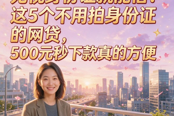 无视身份证就能借!这5个不用拍身份证的网贷,500元秒下款真的方便