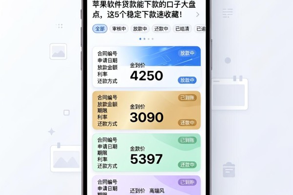 苹果软件贷款能下款的口子大盘点，这5个稳定下款速收藏！