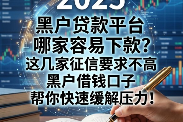 黑户贷款平台哪家容易下款?这几家征信要求不高的黑户借钱口子,帮你快速缓解压力!