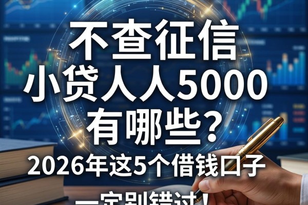 不查征信的小贷人人5000有哪些?2026年这5个借钱口子一定别错过!