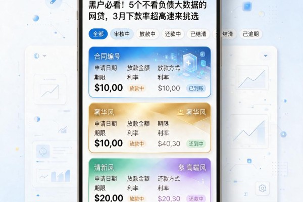 黑户必看!5个不看负债大数据的网贷,3月下款率超高速来挑选