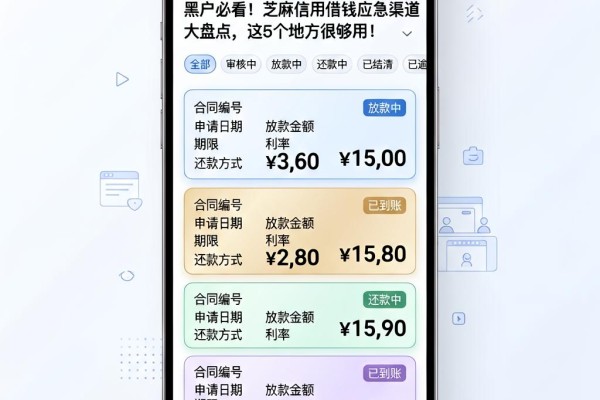 黑户必看!芝麻信用借钱应急渠道大盘点,这5个地方很够用!