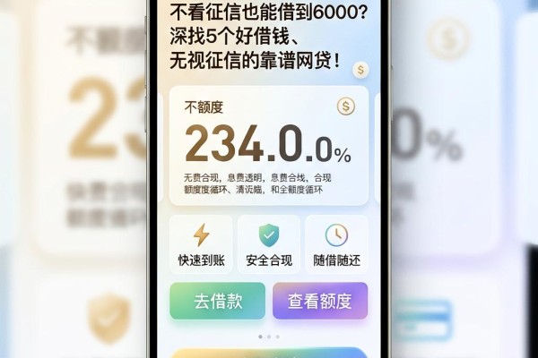 不看征信也能借到6000?深扒5个好借钱、无视征信的靠谱网贷!