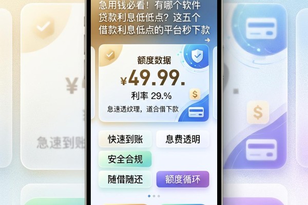 急用钱必看!有哪个软件贷款利息低低点?这五个借款利息低点的平台秒下款