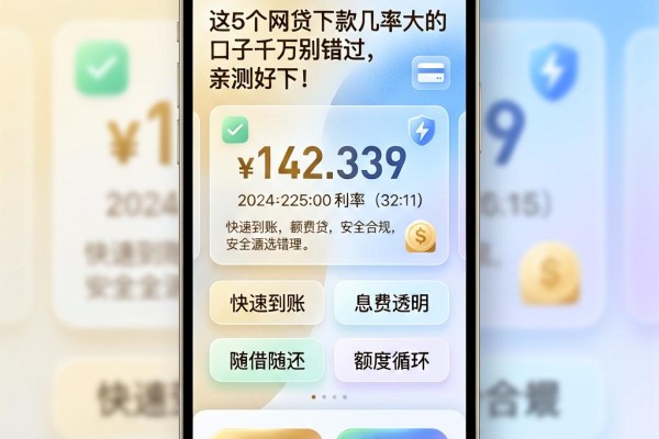 这5个网贷下款几率大的口子千万别错过，亲测好下！