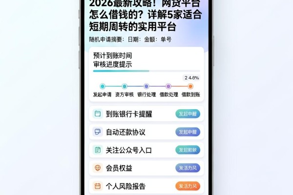 2026最新攻略！网贷平台怎么借钱的？详解5家适合短期周转的实用平台
