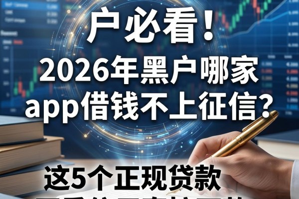黑户必看！2026年黑户哪家app借钱不上征信？这5个正规贷款不看信用直接下款