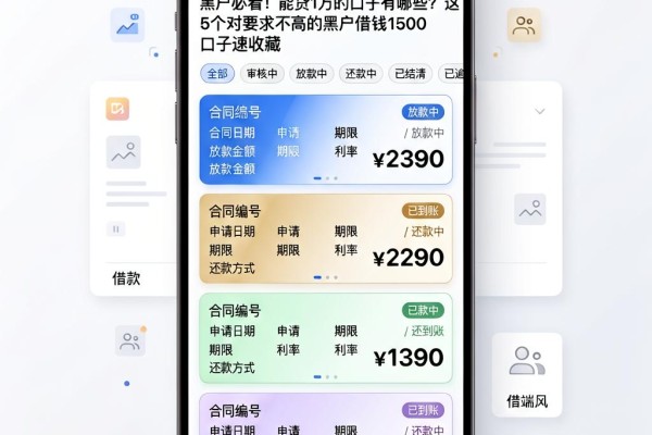 黑户必看！能贷1万的口子有哪些？这5个对要求不高的黑户借钱1500口子速收藏
