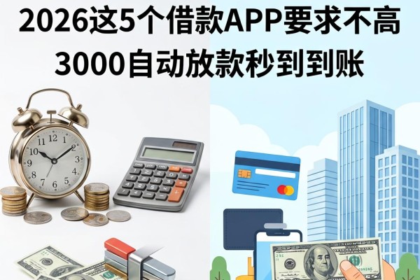 最新黑户贷款口子速藏！2026这5个借款APP要求不高，3000自动放款秒到账