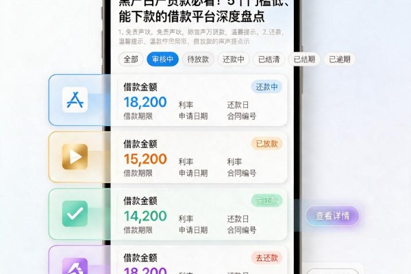 黑户白户贷款必看!5个门槛低、能下款的借款平台深度盘点