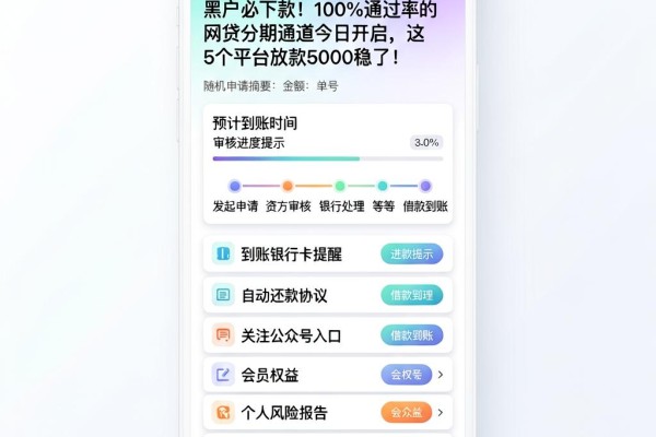 黑户必下款!100%通过率的网贷分期通道今日开启,这5个平台放款5000稳了