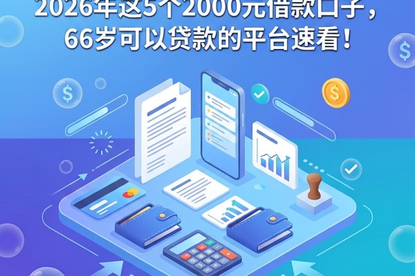 66岁也能贷款!2026年这5个2000元借款口子,66岁可以贷款的平台速看