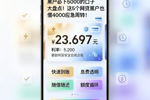 黑户必下5000的口子大盘点！这5个网贷黑户也能借4000应急周转