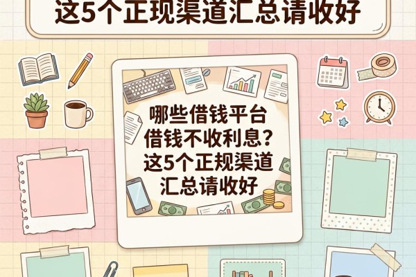 哪些借钱平台借钱不收利息?这5个正规渠道汇总请收好