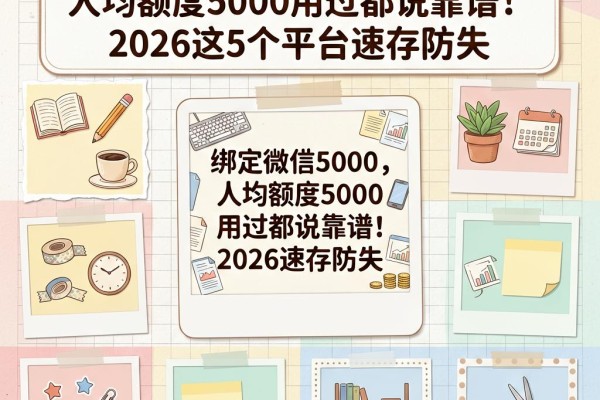 绑定微信就能借5000,人均额度5000用过都说靠谱!2026这5个平台速存防失