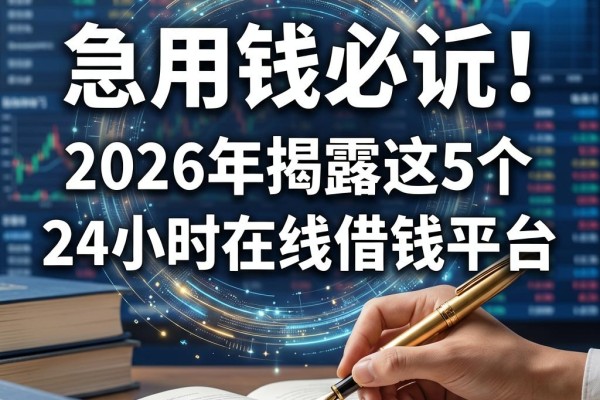 急用钱必看!2026年揭露这5个24小时在线借钱平台