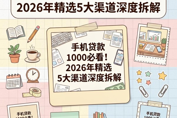 手机贷款1000必看!2026年精选5大渠道深度拆解