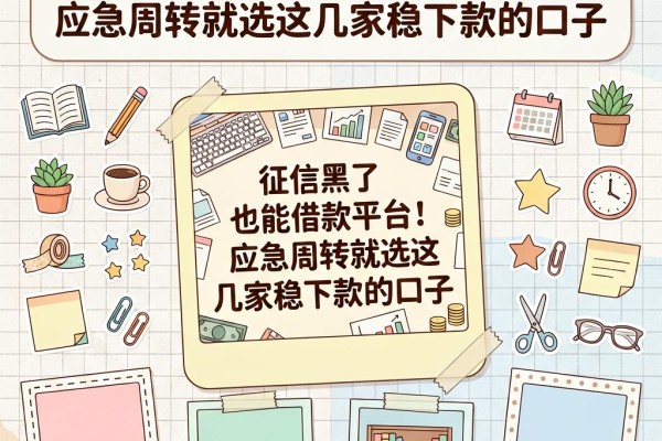 征信黑了也能借款平台！应急周转就选这几家稳下款的口子