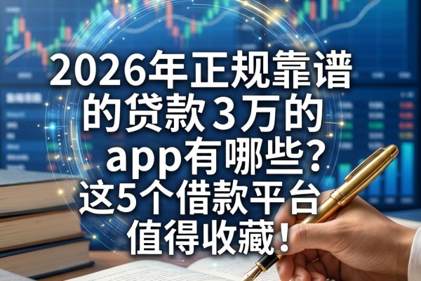 2026年正规靠谱的贷款3万的app有哪些?这5个借款平台值得收藏!