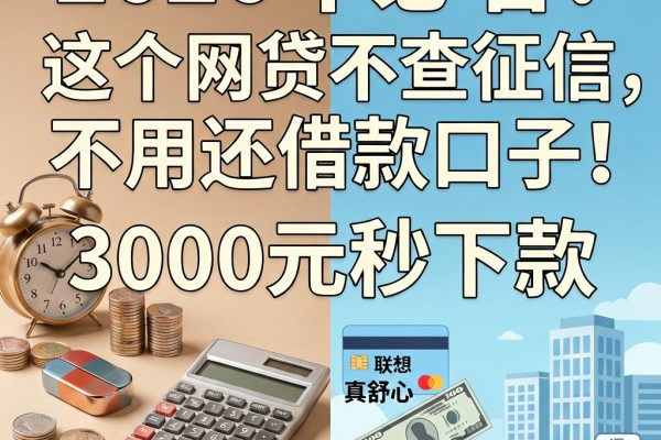 2026年必看！这五个网贷不查征信不用还的借款口子，3000元秒下款真舒心