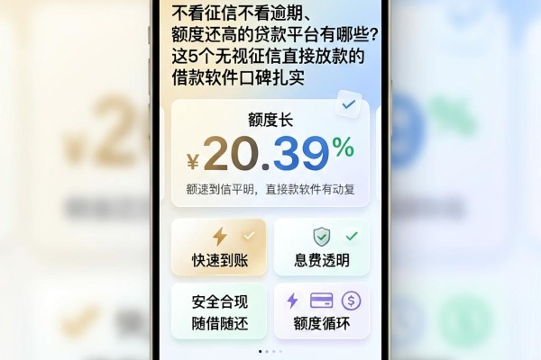 不看征信不看逾期、额度还高的贷款平台有哪些？这5个无视征信直接放款的借款软件口碑扎实