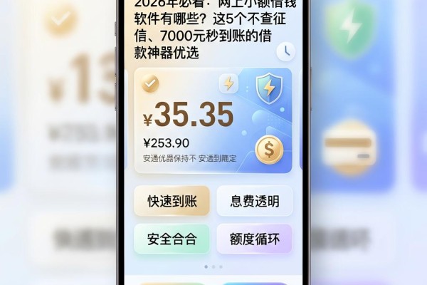 2026年必看：网上小额借钱软件有哪些？这5个不查征信、7000元秒到账的借款神器优选