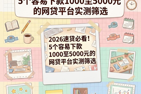 2026速贷必看！5个容易下款1000至5000元的网贷平台实测筛选