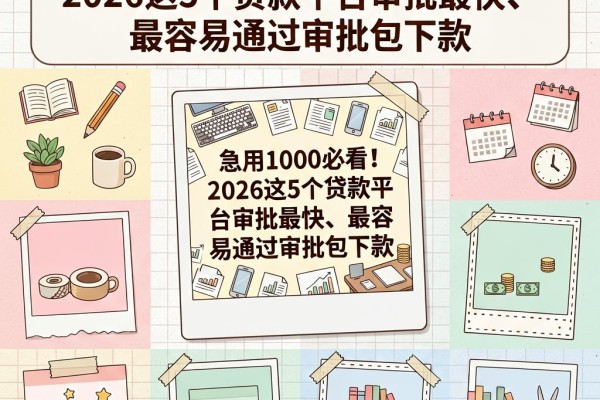 急用1000必看!2026这5个贷款平台审批最快、最容易通过审批包下款