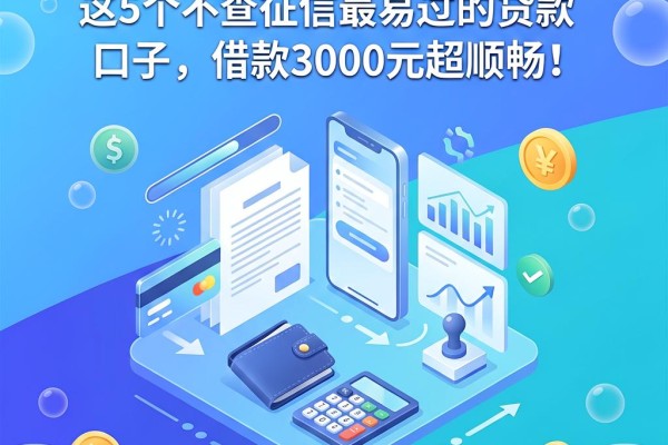 无视征信秒下款！这5个不查征信最易过的贷款口子，借款3000元超顺畅