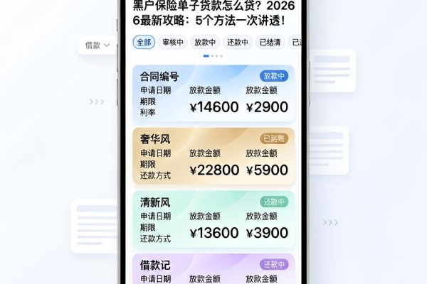 黑户保险单子贷款怎么贷?2026最新攻略:5个方法一次讲透!