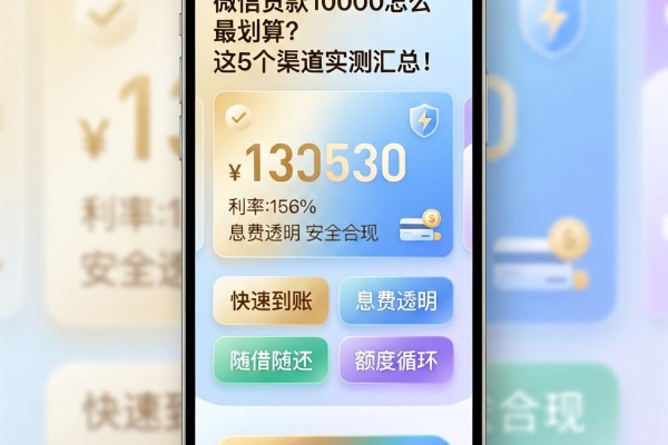 微信贷款10000怎么最划算?这5个渠道实测汇总!