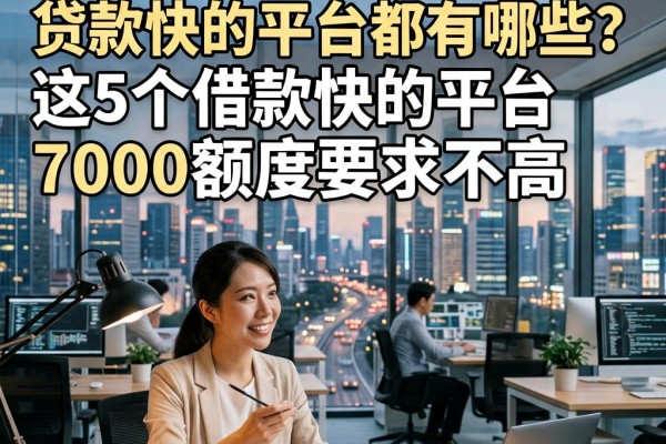 手慢无!急需用钱必看:贷款快的平台都有哪些?这5个借款快的平台7000额度要求不高