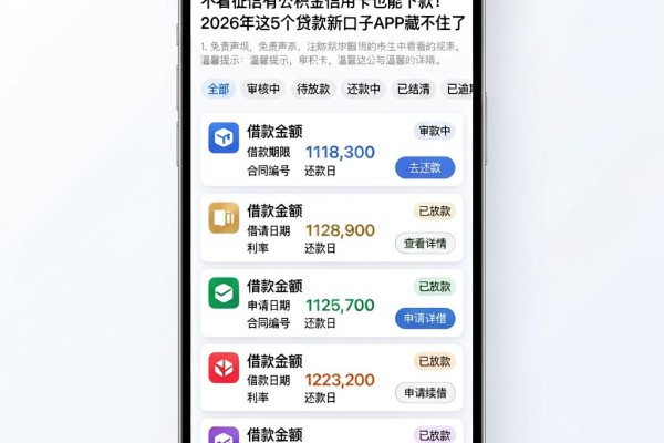 不看征信有公积金信用卡也能下款!2026年这5个贷款新口子APP藏不住了