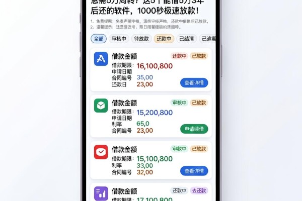 急需5万周转?这5个能借5万3年后还的软件,1000秒极速放款!