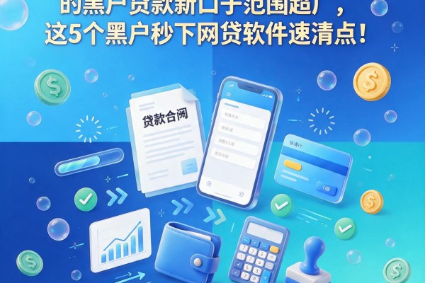 黑户必看!2026年通过率高的黑户贷款新口子范围超广,这5个黑户秒下网贷软件速清点!