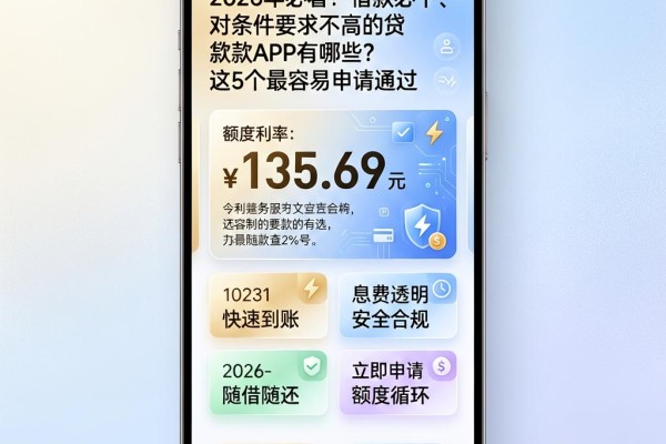 2026年必看!借款必下、对条件要求不高的贷款APP有哪些?这5个最容易申请通过