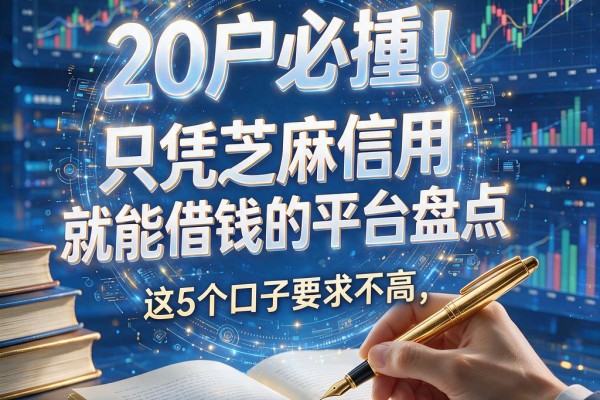 黑户必看！只凭芝麻信用就能借钱的平台盘点，这5个口子要求不高，轻松借50000解燃眉之急