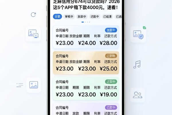 芝麻信用分674可以贷款吗?2026这5个APP稳下款4000元,速看!