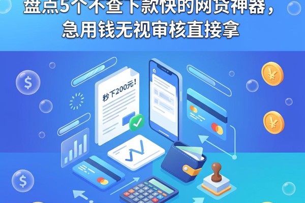 秒下2000元!盘点5个不查下款快的网贷神器,急用钱无视审核直接拿