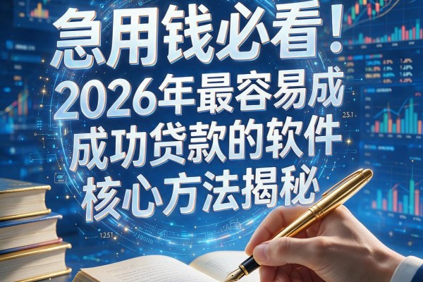 急用钱必看！2026年最容易成功贷款的软件核心方法揭秘，这5个平台借5000通过率超高