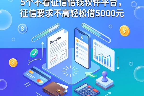 黑户必看!2026年最稳妥的5个不看征信借钱软件平台,征信要求不高轻松借5000元