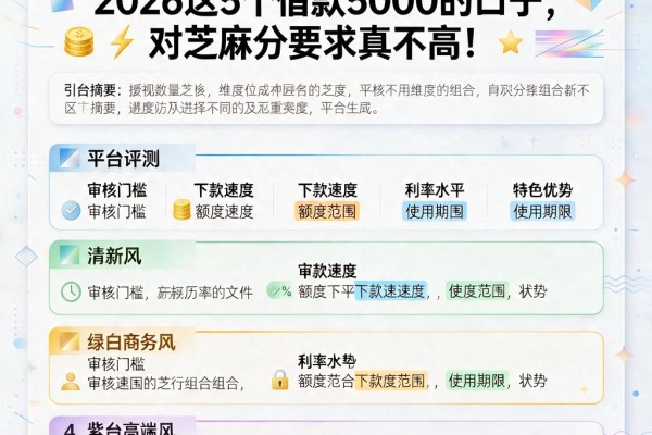芝麻信用分640也能下款？2026这5个借款5000的口子，对芝麻分要求真不高！