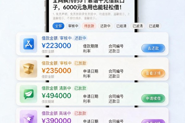 全网疯传的5个靠谱千元借款口子,6000元急用也能轻松借!