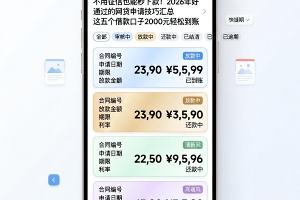 不用征信也能秒下款!2026年好通过的网贷申请技巧汇总,这五个借款口子2000元轻松到账