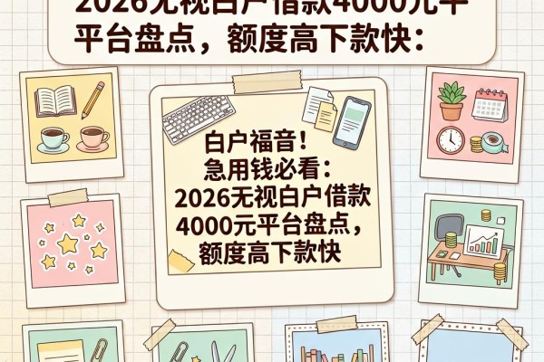 白户福音!急用钱必看:2026无视白户借款4000元平台盘点,额度高下款快