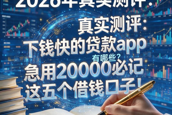 2026年真实测评：下钱快的贷款app有哪些？急用20000必记这五个借钱口子！
